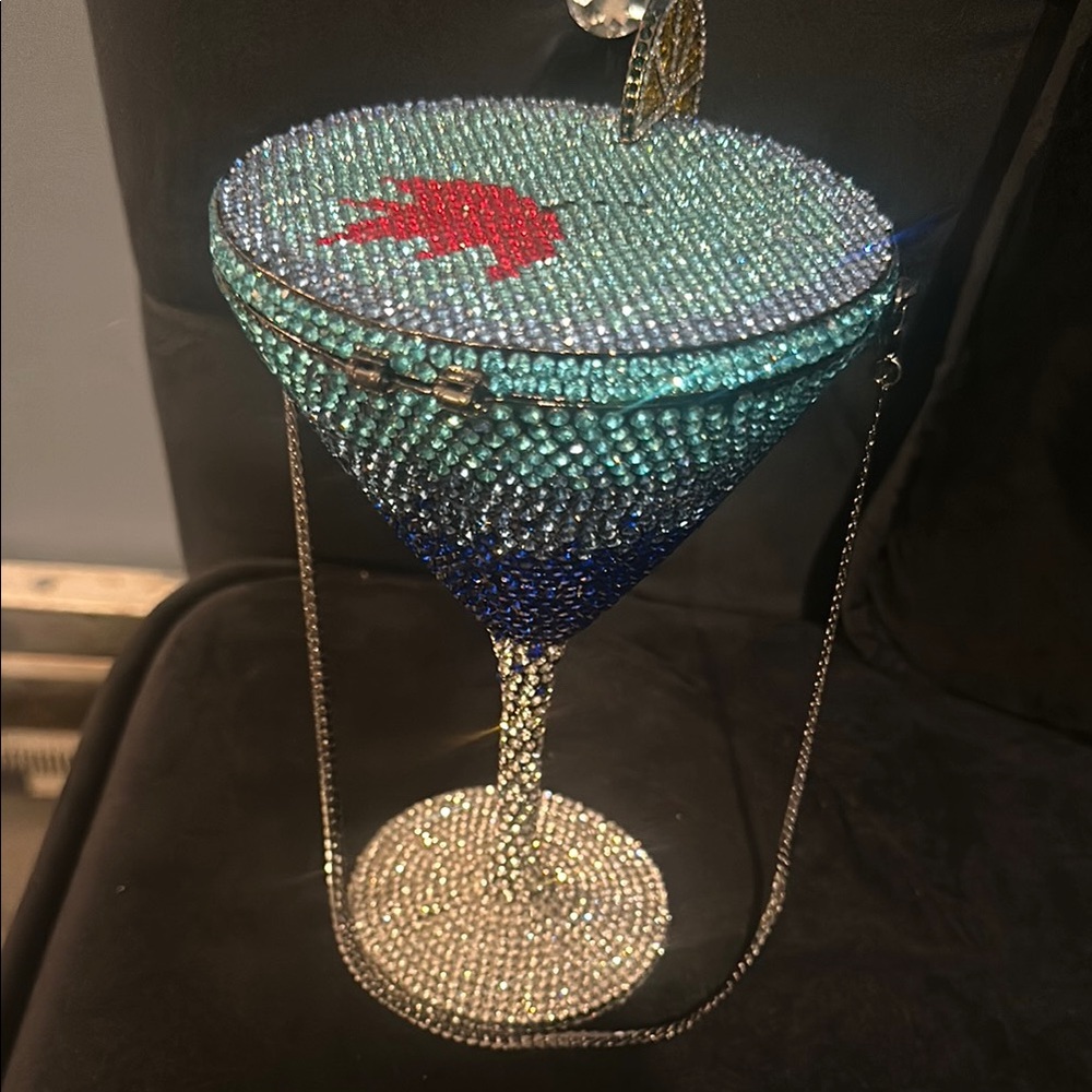 Crystal Martini Glass Clutch